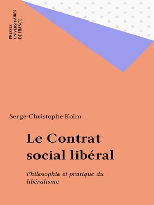 cover image of Le Contrat social libéral